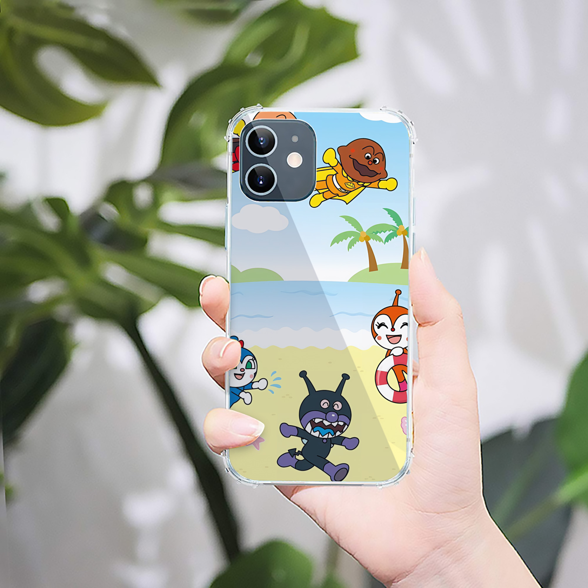 （画像用） アンパンマン Anpanman 【iPhone 12シリーズ対応】透明スマホケース（クリアソフトケース）